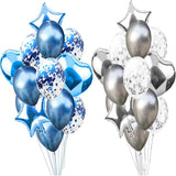 Birthday Blue Silver